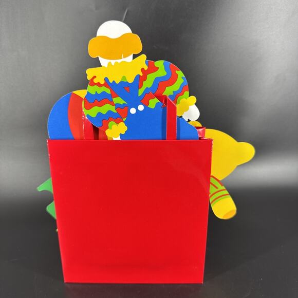 Vintage Paper Lightworks Paper Kids Room Fun Light Lamp Clown Duck Bear Train - Picture 9 of 16